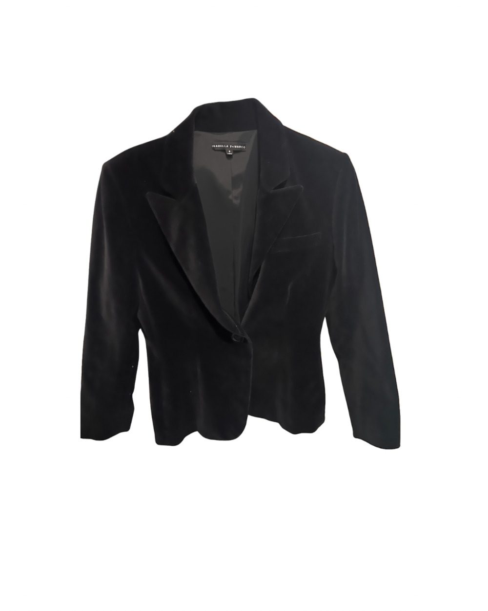 Isabella DeMarco Black Velvet Single-Button Blazer